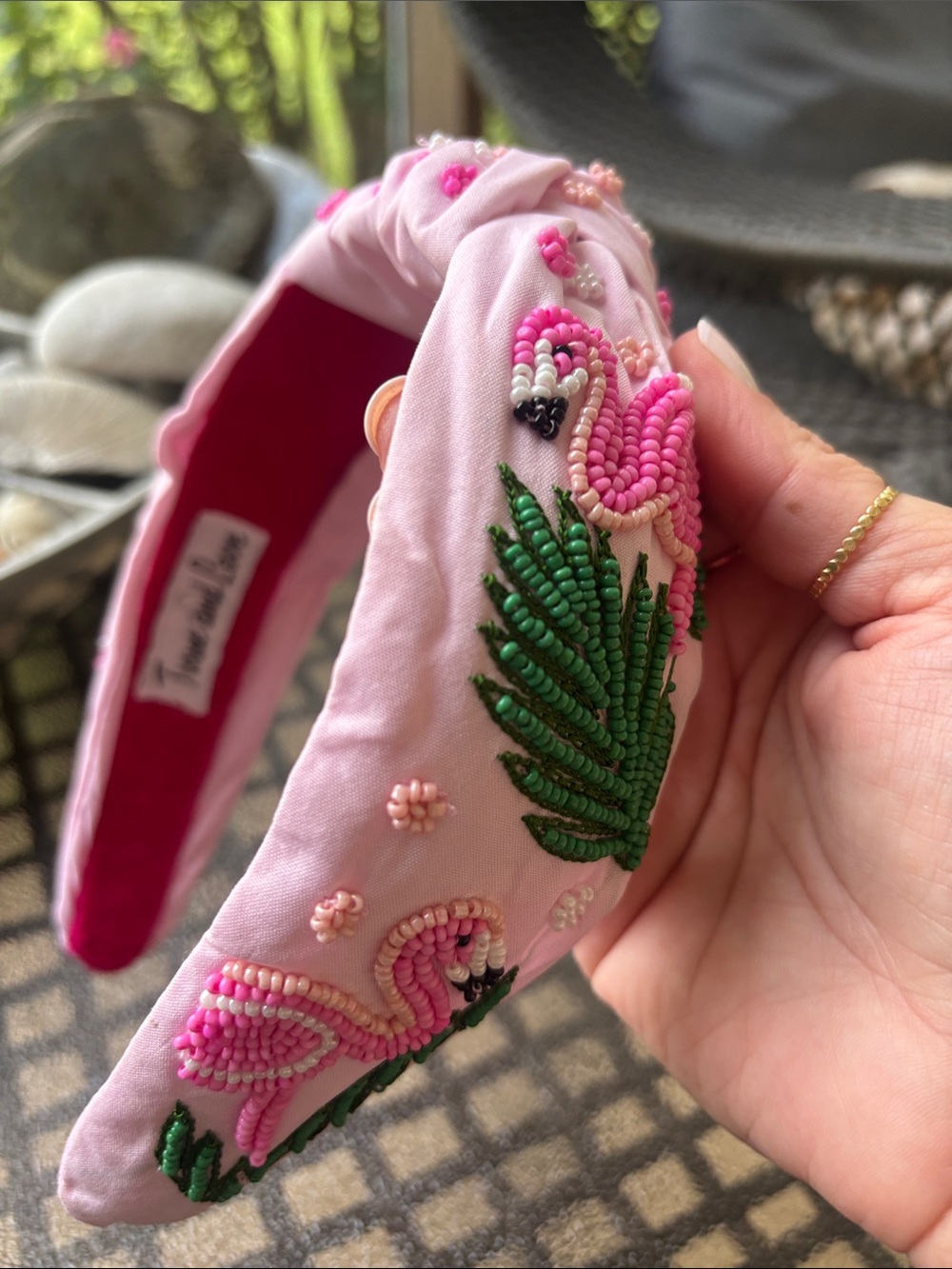 Embellished Pink Flamingo Kids Headband by